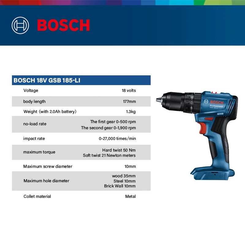 Bosch Drill Gsb 18V - 보쉬 GSB 185-LI 18V 브러시리스 무선