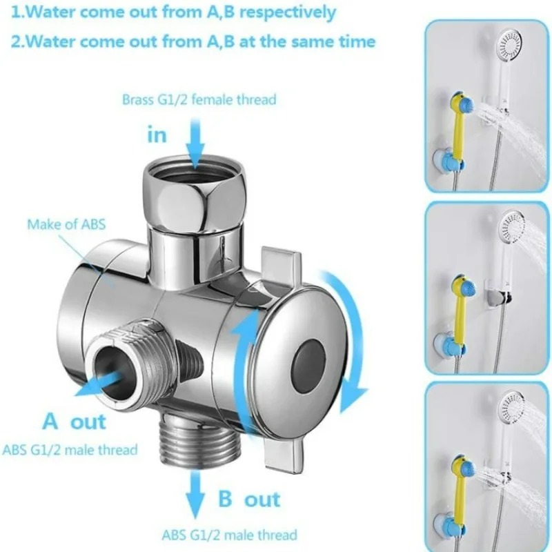    2/3 방향 조절 샤워 디버터 밸브 - G1/2 - Shower Valve Cartridge 리뷰 및 가격